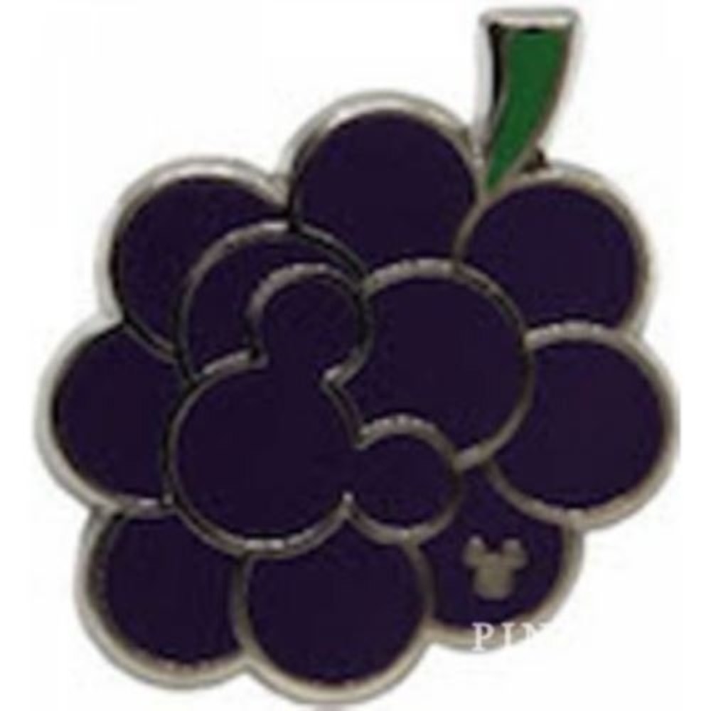 Disney Pin Grapes Hidden Mickey Fruit Purple Wave A WDW 2017 Silver 119791